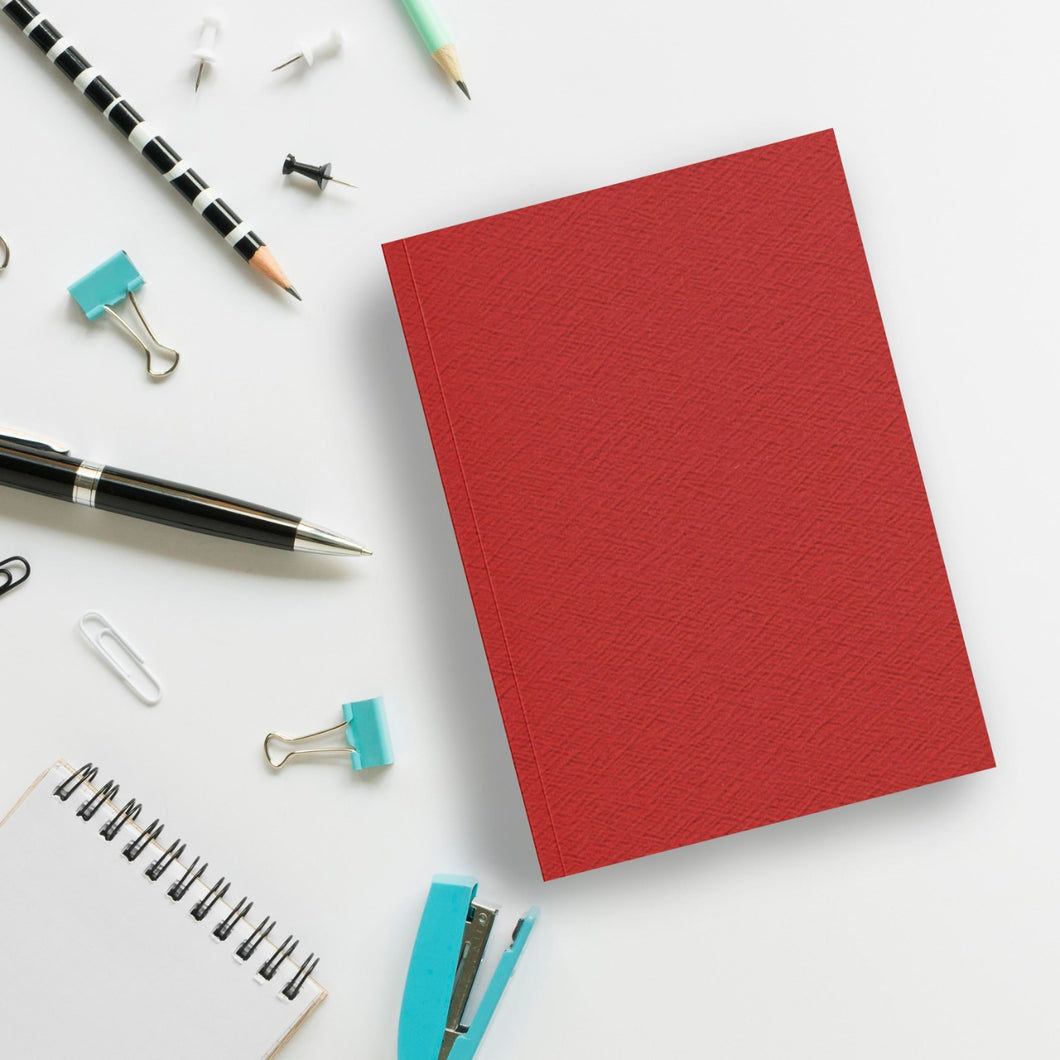 Single Ruled Diary - Textured Red | 192 Pages