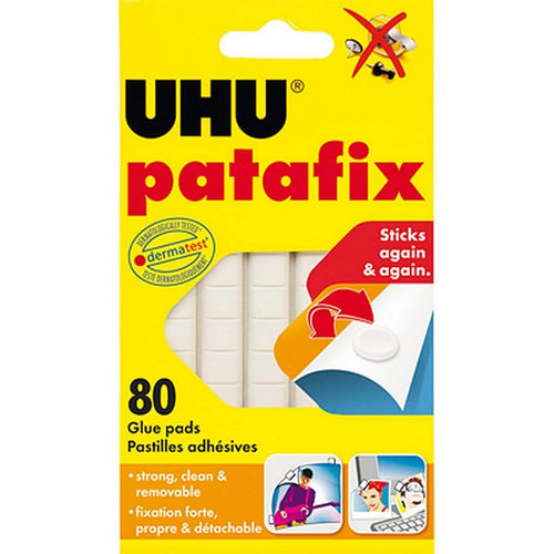 Buy UHU Patafix Glue Pad Removable Reusable White 80 Pads